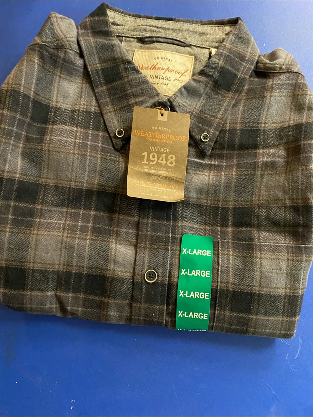 Weatherproof Men's Gray & Black Plaid Lightweight Shirt Jacket